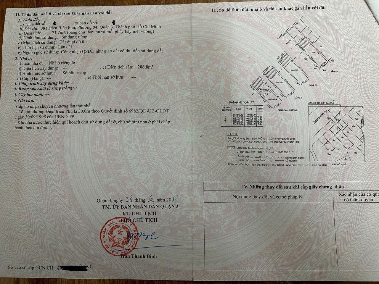 Bán Nhà Mặt Tiền 381 Điện Biên Phủ, P4, Q3 - Ảnh 1