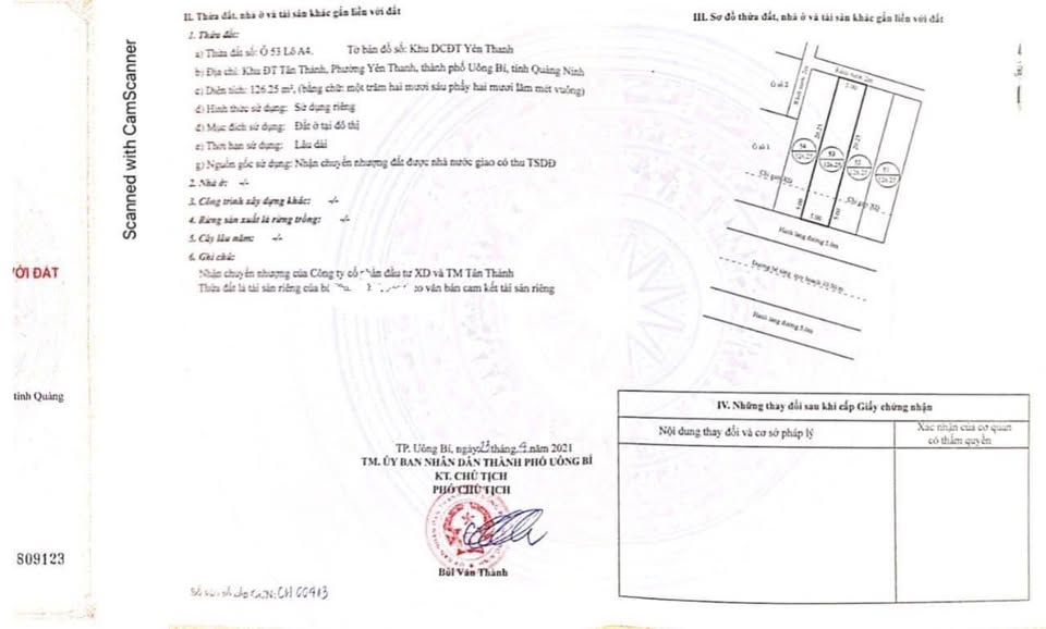 Chính chủ cần bán nhanh Lô Đất Tại Khu Đô Thị Tân Thành – Phường Yên Thanh – Uông Bí – Quảng Ninh. - Ảnh 1