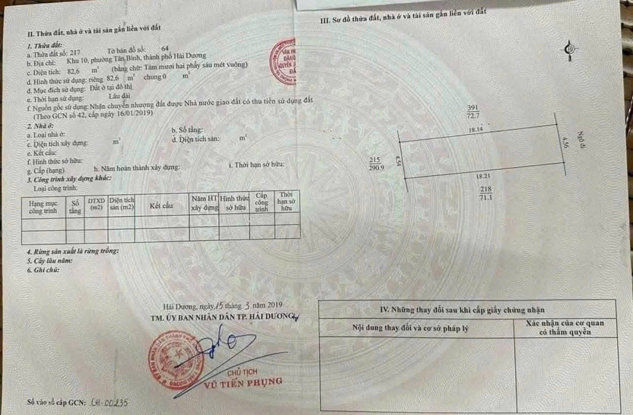 Bán đất ngõ 167 phố Bình Lộc, ph Lê Thanh Nghị mới, Tây Hải Phòng, 82.5m2, mt 4.5m, 1.75 tỷ - Ảnh 3