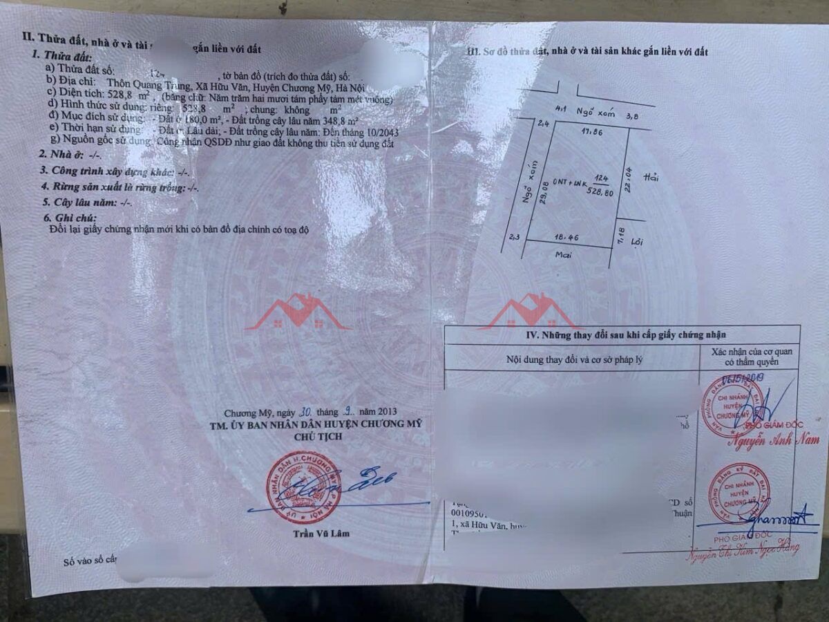 CHÍNH CHỦ CẦN BÁN LÔ CĂN NHÀ 528,8M TẠI HỮU VĂN-CHƯƠNG MỸ-HÀ NỘI - Ảnh 3