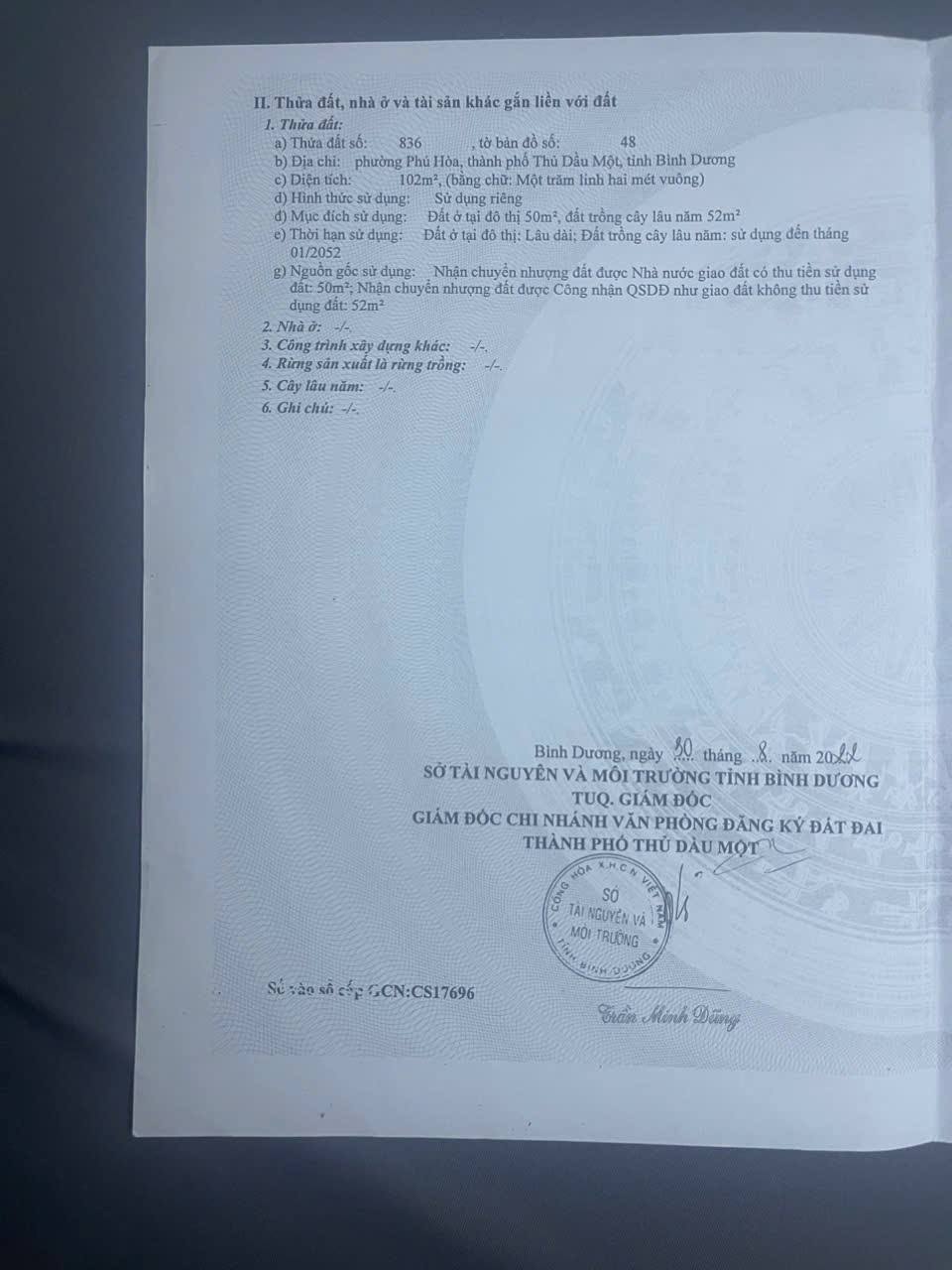 Bán lô đất giá rẻ, đất sạch, không quy hoạch. Gần chợ Bình Điềm Phú Hòa, Tp Thủ Dầu Một cũ - Ảnh 2