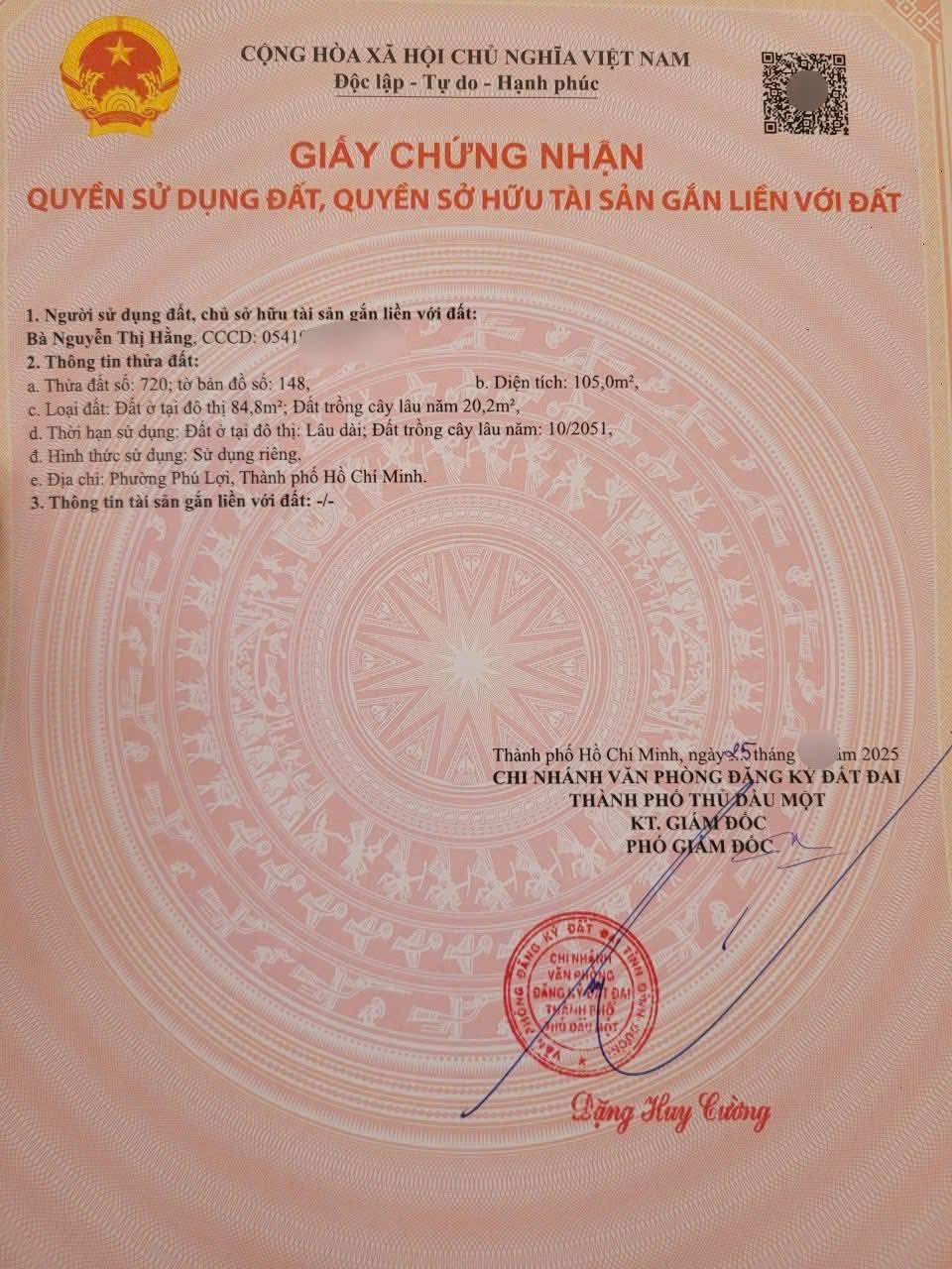 Bán lô đất đẹp, đất sạch, không quy hoạch, ngay chợ, KDC Hiệp Thành 1, Tp Thủ Dầu Một cũ - Ảnh 1
