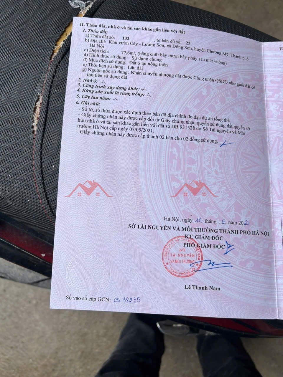 CHÍNH CHỦ CẦN BÁN LÔ ĐẤT 77,6M ĐÔNG SƠN-CHƯƠNG MỸ-HÀ NỘI - Ảnh 1