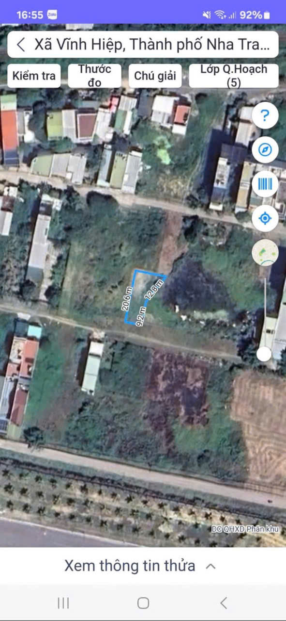 BÁ.N ĐẤT ĐƯỜNG OTO NÉ NHAU, NGANG 6,5M VĨNH CHÂU, KẾ BÊN KDT MỸ GIA Diện tích 166.4m2 full ONT, - Ảnh 1