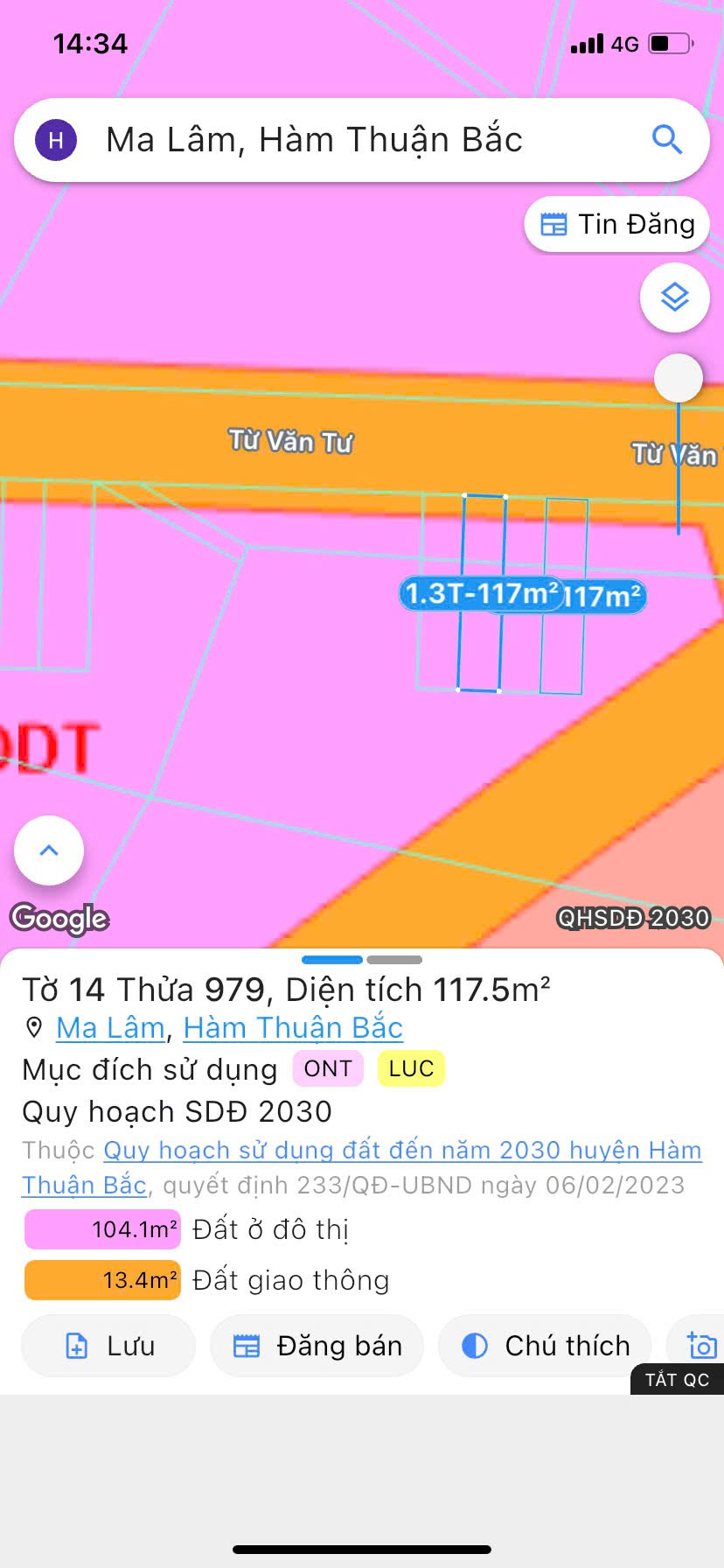 HOT HOT - CẦN BÁN LÔ ĐẤT  TẠI Đường Từ Văn Tư, Thị trấn Ma Lâm, Hàm Thuận Bắc, Bình Thuận - Ảnh 4