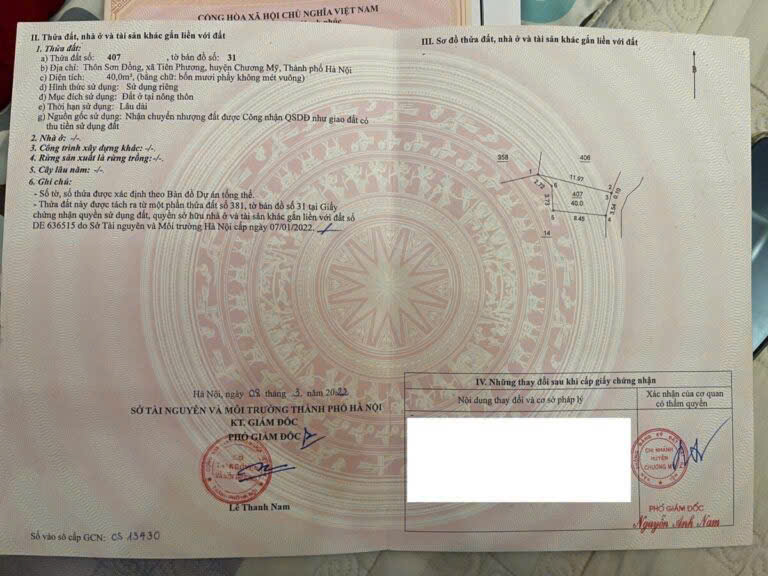 CHÍNH CHỦ BÁN LÔ ĐẤT ĐẸP 40M TẠI TIÊN PHƯƠNG-CHƯƠNG MỸ-HÀ NỘI - Ảnh 4