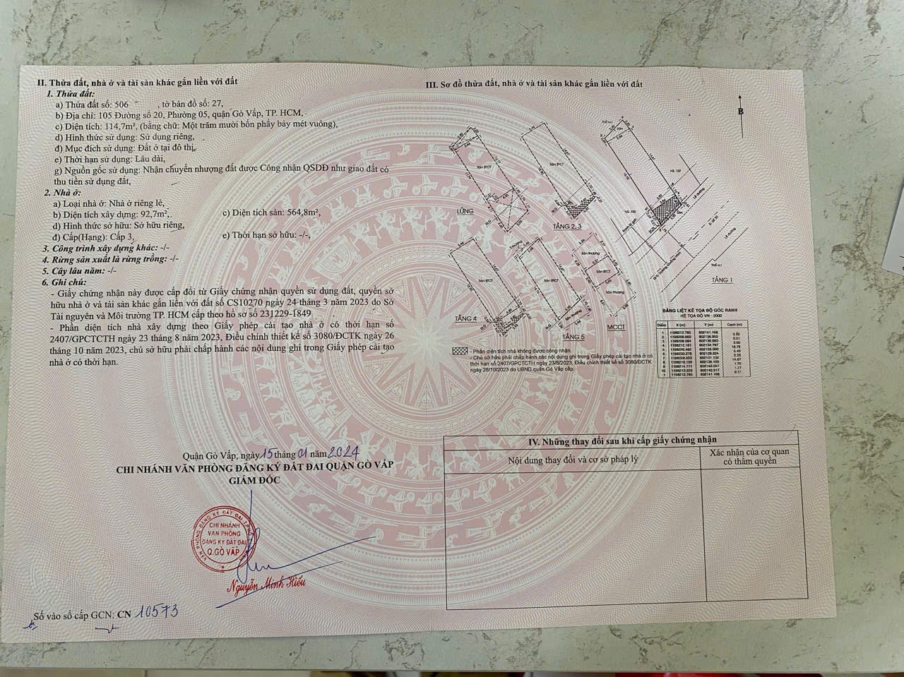 Chính Chủ Bán Hxh 20, P:5, Q Gò Vấp. Dt: (6 X 20m), Giá Chỉ 27 Tỷ, Tell: O911.16O.692 - Ảnh 1