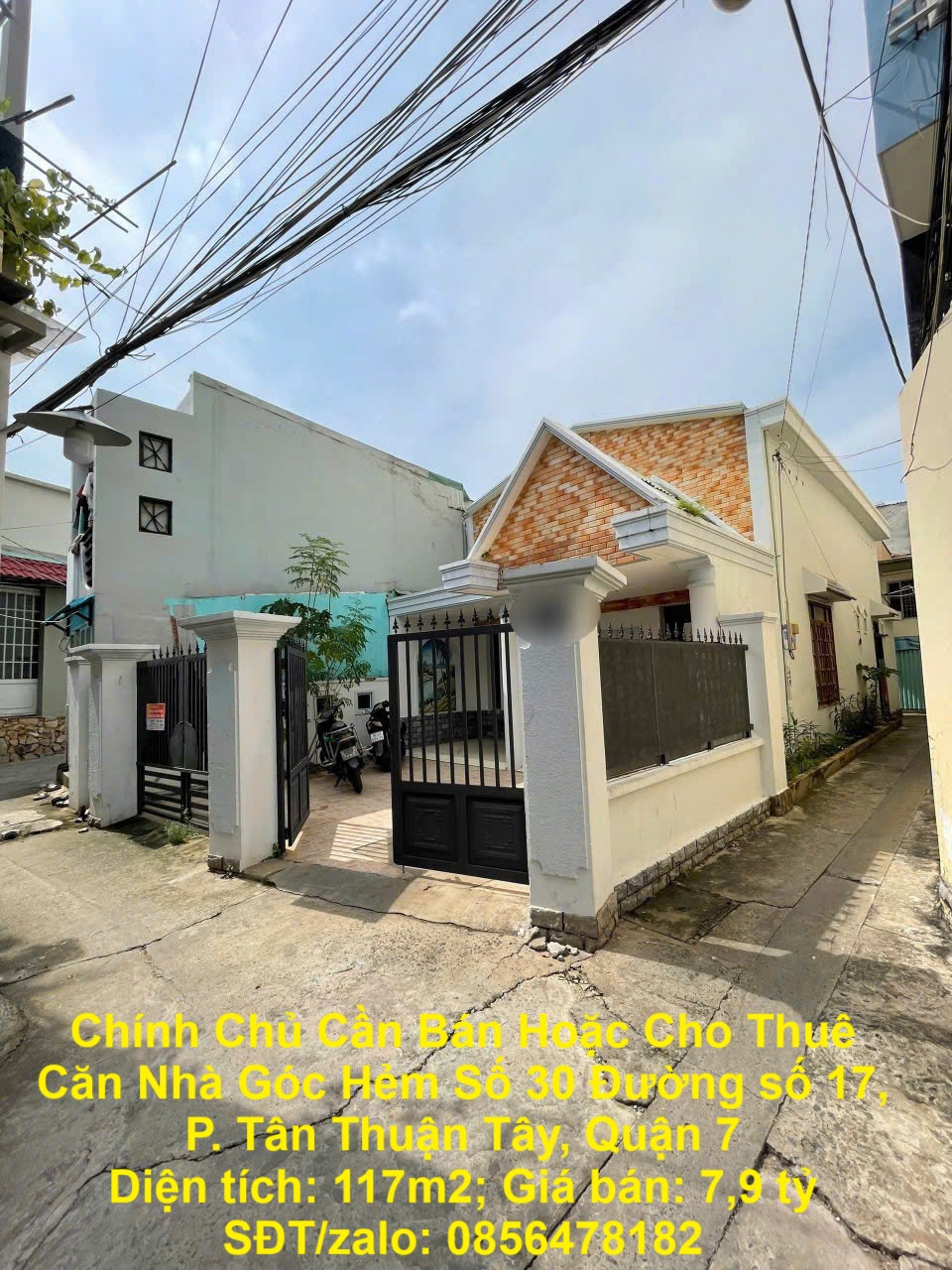 Chính Chủ Cần Bán Hoặc Cho Thuê Căn Nhà Góc Hẻm Số 30 Đường số 17, P. Tân Thuận Tây, Quận 7 - Ảnh chính