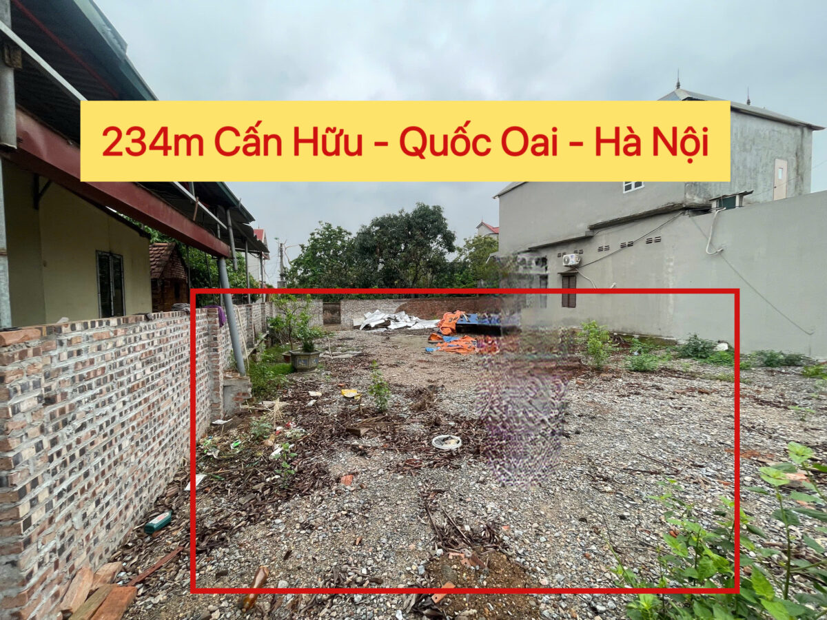 CHÍNH CHỦ BÁN LÔ ĐẤT ĐẸP 234M TẠI CẤN HỮU-QUỐC OAI-HÀ NỘI - Ảnh chính