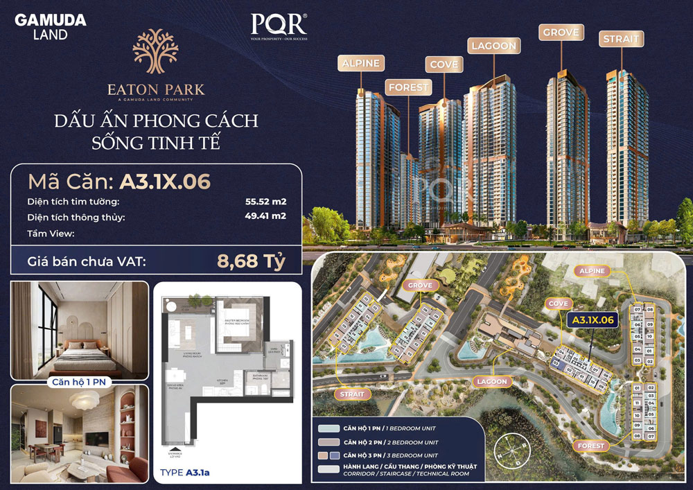Giỏ hàng căn hộ Eaton Park giá gốc CĐT -  căn hộ cao cấp 1PN, 2PN, 3PN, Shophouse Eaton Park - - Ảnh chính
