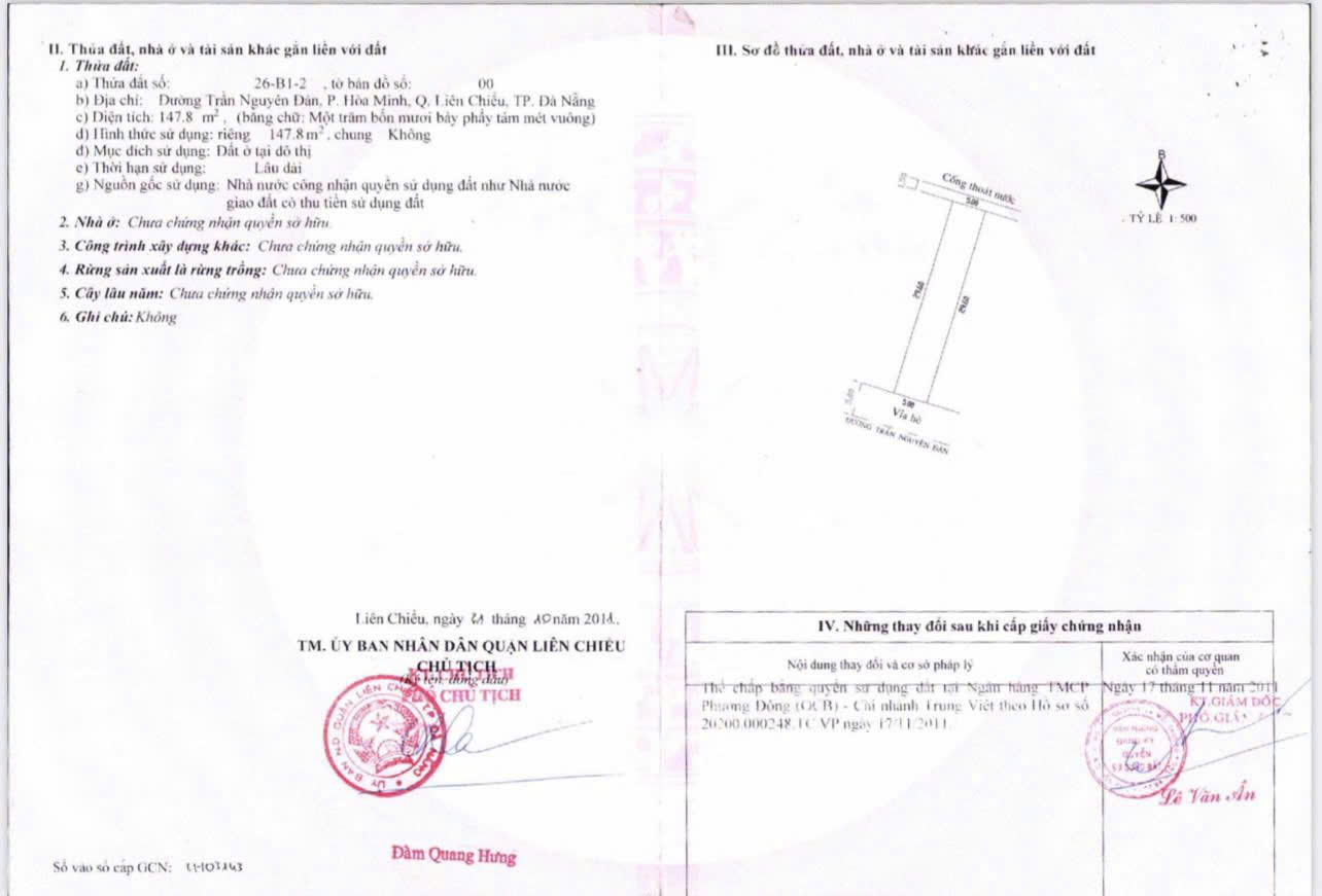 CẦN BÁN BIỆT THỰ 2 LÔ - DIỆN TÍCH LỚN - TRẦN NGUYÊN ĐÁN, HOÀ MINH - GẦN BIỂN - Ảnh 1
