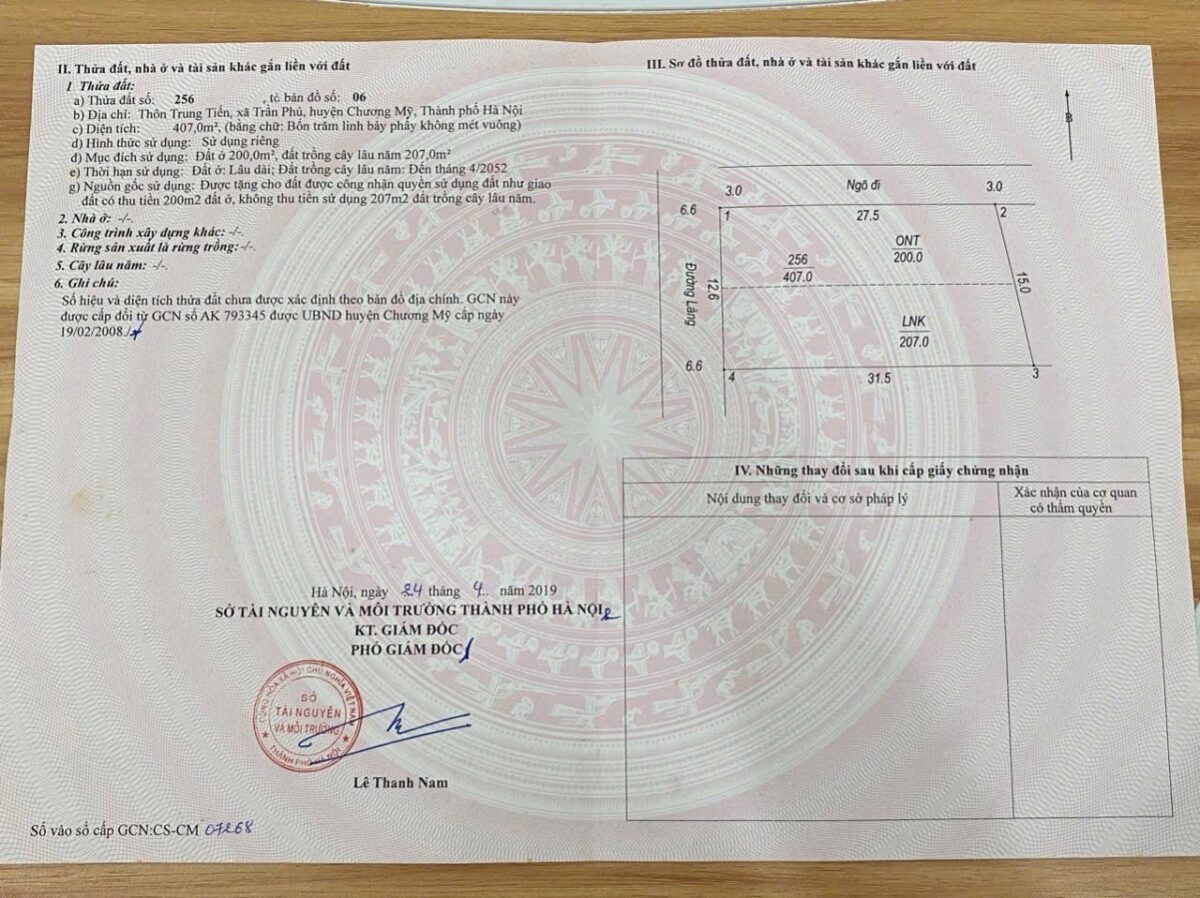CHÍNH CHỦ BÁN LÔ ĐẤT ĐẸP 407M TẠI TRẦN PHÚ-CHƯƠNG MỸ-HÀ NỘI - Ảnh 3