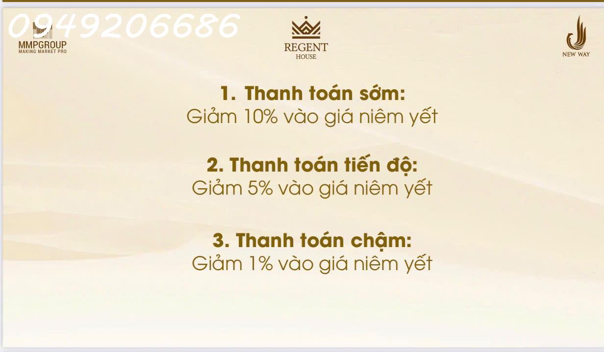 Mở bán căn Hộ REGENT HOUSE Đường Trần Hưng Đạo-TB.Chiết Khấu đến 15%.Cam Kết Thuê Lại - Ảnh 2