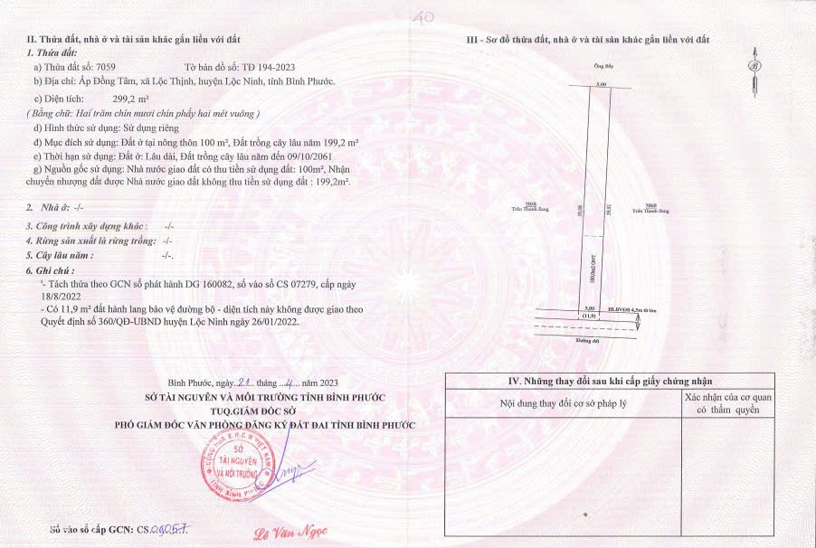 ĐẤT ĐẸP - GIÁ TỐT - Bán GẤP Lô Đất Tiềm Năng Tại Xã Lộc Thịnh Huyện Lộc Ninh Tỉnh Bình Phước - Ảnh 1