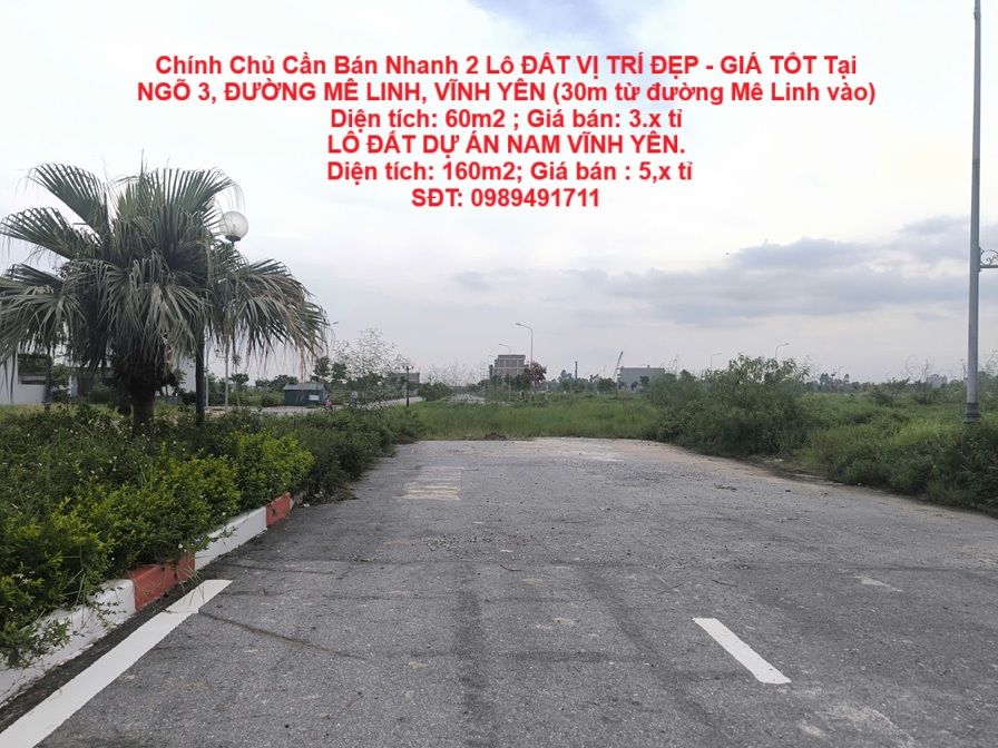 Chính Chủ Cần Bán Nhanh 2 Lô ĐẤT VỊ TRÍ ĐẸP - GIÁ TỐT Tại Vĩnh Yên, Vĩnh Phúc - Ảnh chính