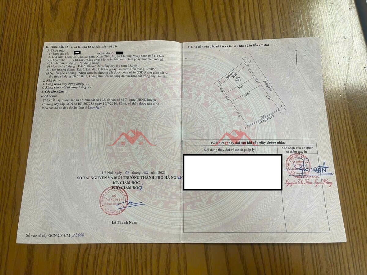 HÀNG FO BÁN LÔ GÓC 148,1M TẠI THỦY XUÂN TIÊN-CHƯƠNG MỸ-HÀ NỘI - Ảnh 3