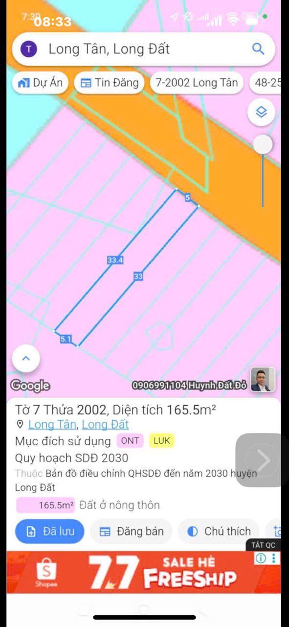 Đất đẹp thoáng, ô tô vi vu ra biển đó, về 765 hoặc đường nối xã  ra Hồ Suối Môn. - Ảnh chính