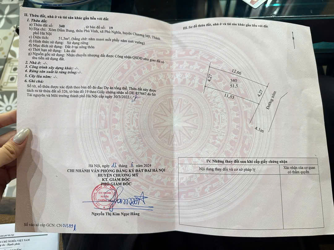 CHỦ CẮT LỖ CẦN BÁN GẤP LÔ ĐẤT 51,5M TẠI PHÚ NGHĨA-CHƯƠNG MỸ-HÀ NỘI - Ảnh 4