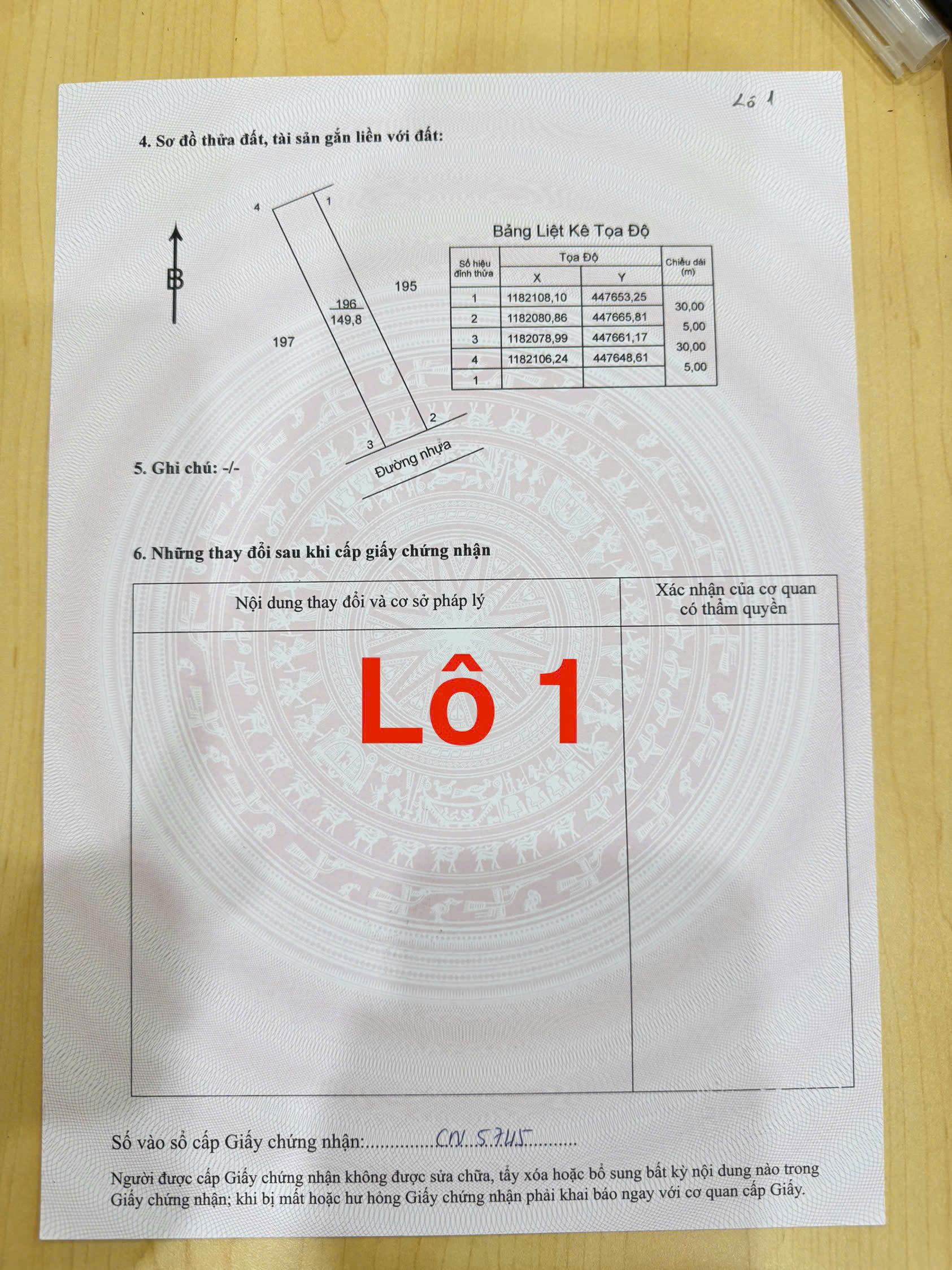6 lô fo sổ sẳn chỉ 5xx xíu đường nhưa . 5*30 tc 80 giá rẻ bèo - Ảnh 1