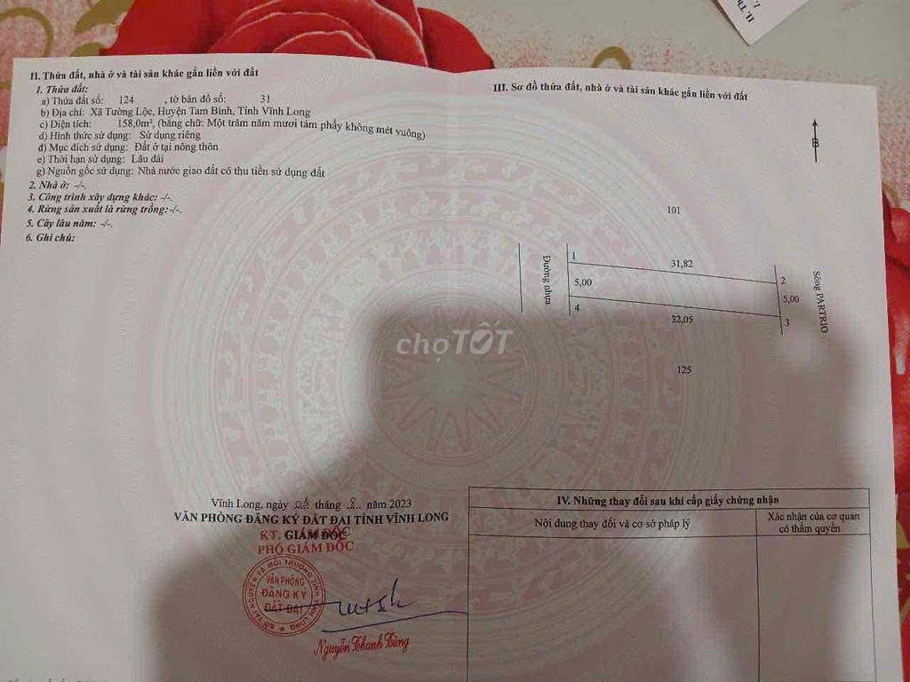 ĐẤT CHÍNH CHỦ - 2 LÔ LIỀN KỀ - Liên Ấp Mỹ Phú 1, Xã Tường Lộc, Huyện Tam Bình, Vĩnh Long - Ảnh chính