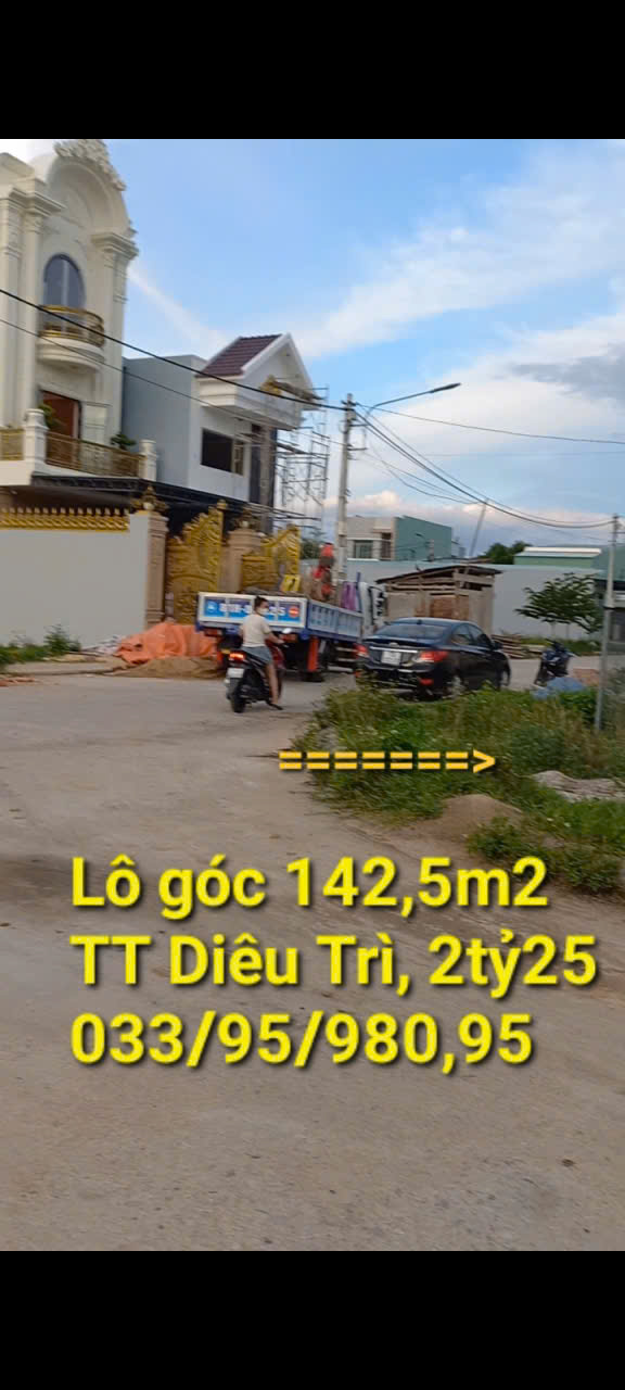 Lô góc đẹp, vị trí vàng khu đường Trần Bá, Diêu Trì, 2tỷ25 (142m2). H. Tuy Phước, Bình Định cũ - Ảnh chính