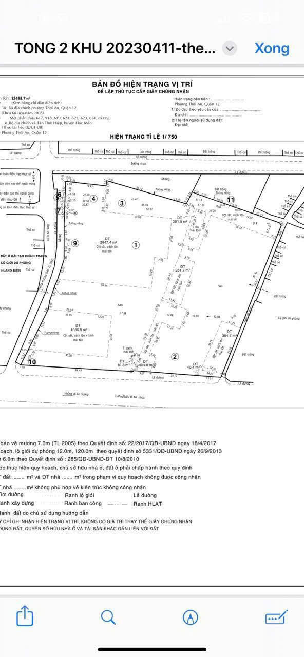 ĐẤT KHỦNG LONG (12.468M2) 4 MẶT TIỀN – QUỐC LỘ 1A, P. THỚI AN, Q12 - Ảnh chính