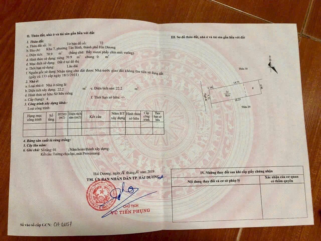 Bán lô đất ngõ khu 7 phố Bình Lộc, giáp KĐT An Phú, Tây Hải Phòng, 70.9m2, mt 4.3m, chỉ 1.7x tỷ - Ảnh 2
