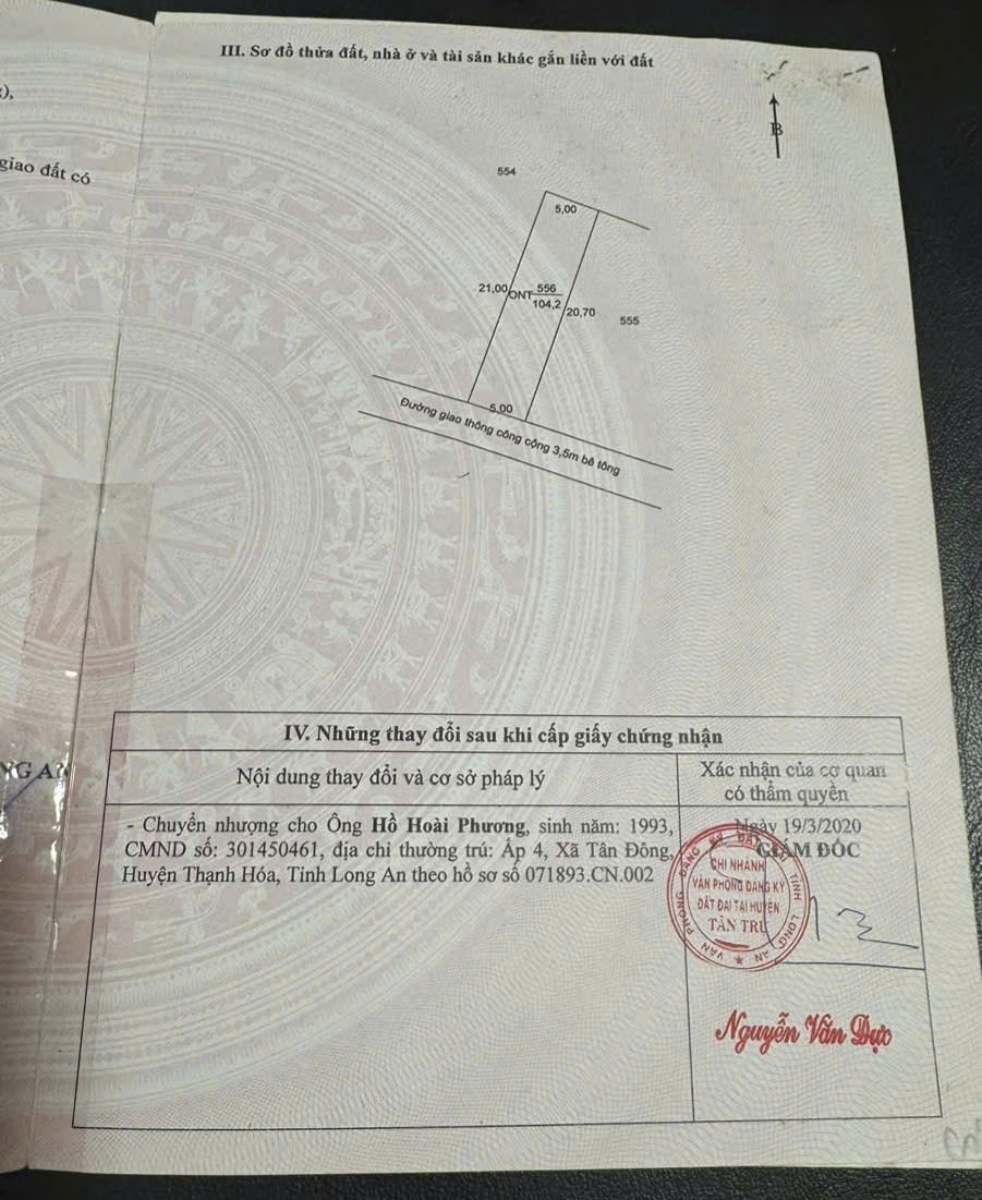 ĐẤT ĐẸP – MẶT TIỀN - Chính Chủ Bán Lô Đất Tiềm Năng Đường Trần Văn Đức, Bình Lãng, Tân Trụ, Long An - Ảnh 1