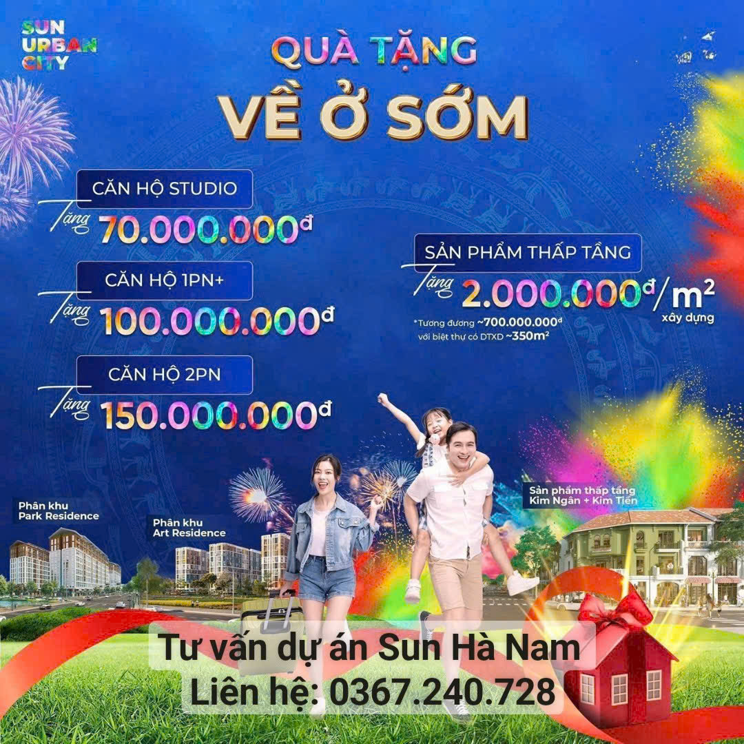 Phần 78:🌟 NHẬN NHÀ MÀ VẪN ĐƯỢC QUÀ - Chỉ có tại Sun Urban City 🌟<br><br>/-li Với ưu đãi “Về ở sớm”, - Ảnh chính