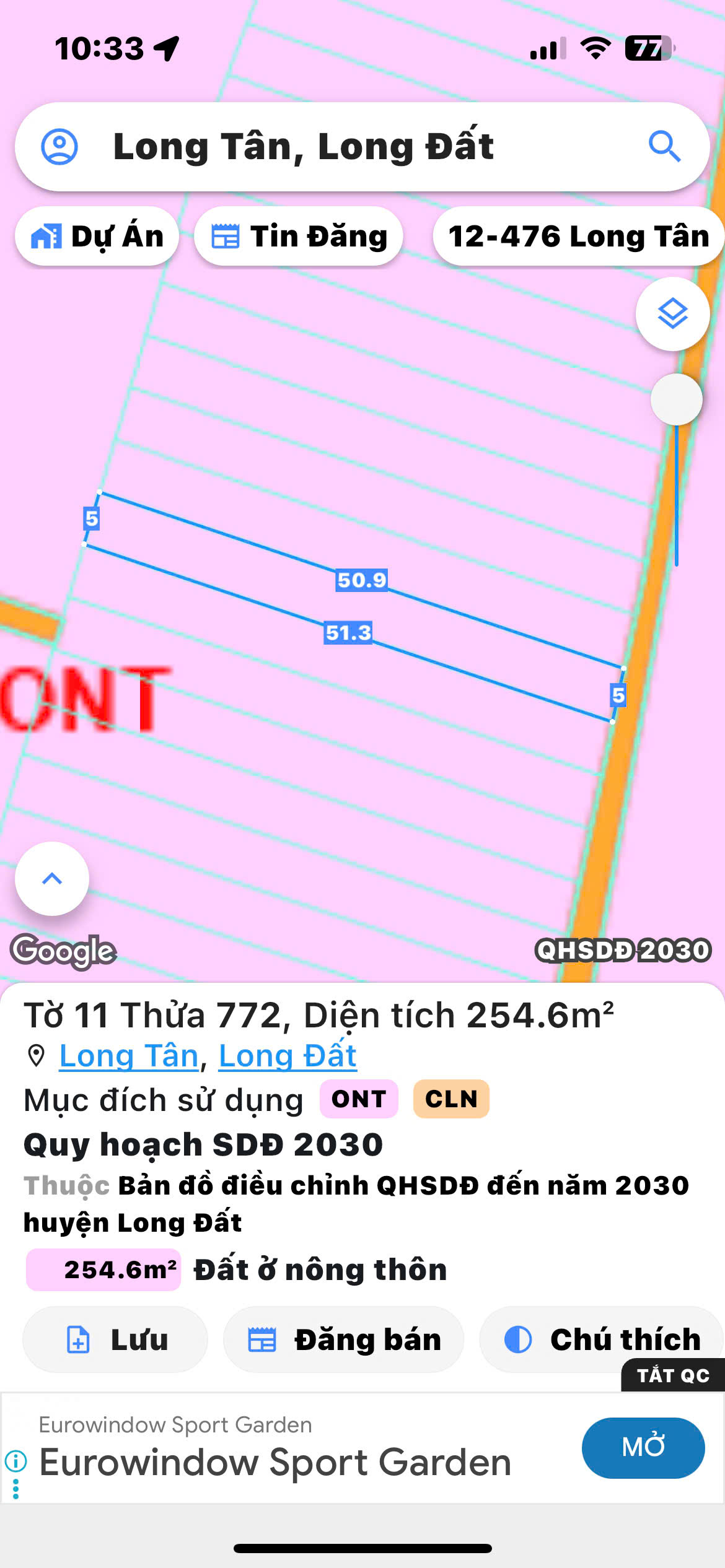 Nhanh tay vẹo lựa mặt tiền đường nhựa long Tân (🍀giá chỉ hơn 500tr) - Ảnh chính
