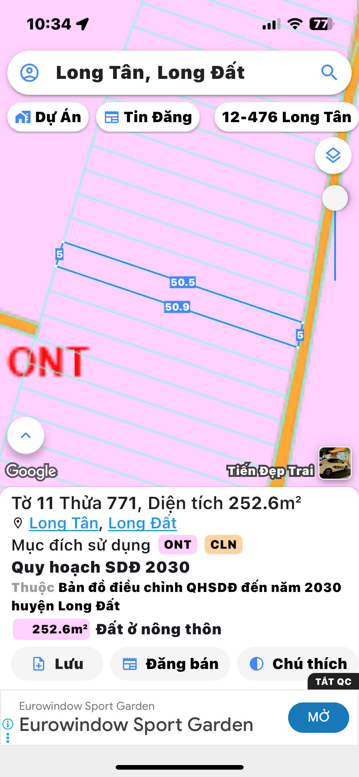 Nhanh tay vẹo lựa mặt tiền đường nhựa long Tân (🍀giá chỉ hơn 500tr) - Ảnh 1
