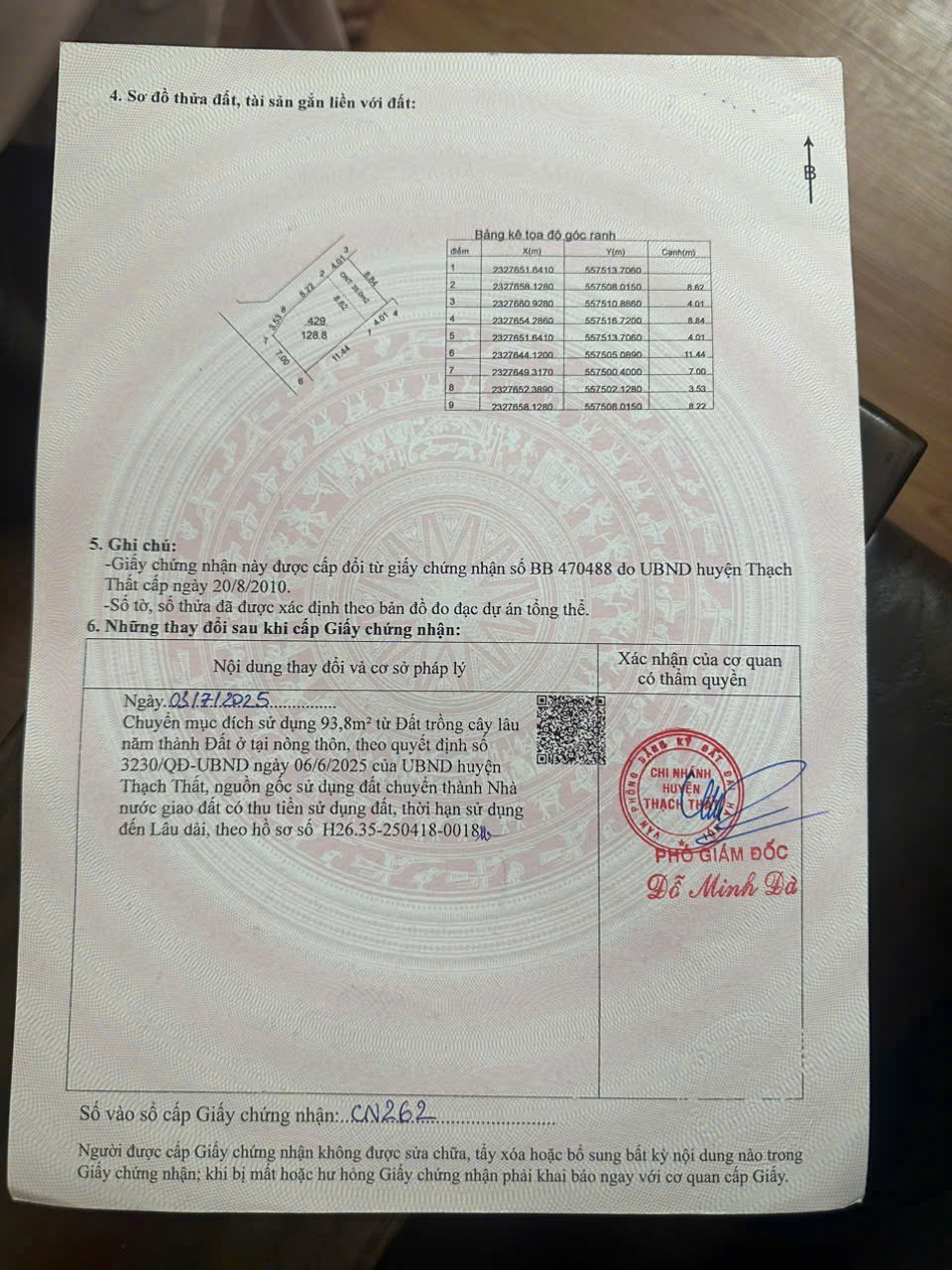 ĐẤT ĐẸP - GIÁ TỐT - Vị Trí Đắc Địa Tại Thôn Phúc Tiến, Xã Yên Bình, Huyện Thạch Thất, Hà Nội ( bây - Ảnh 2