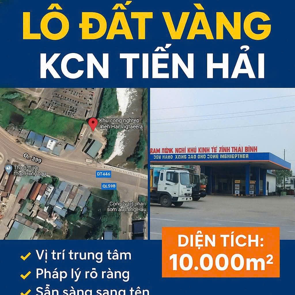 CHÍNH CHỦ CẦN BÁN LÔ ĐẤT TRUNG TÂM KCN TIỀN HẢI- THÁI BÌNH Nay Xã ÁI QUỐC- HƯNG YÊN (Giá 2Xtỷ) - Ảnh chính