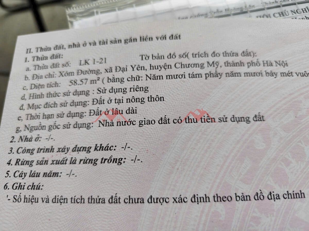 CHÍNH CHỦ BÁN LÔ ĐẤT SÁT NGAY KHU ĐẤU GIÁ 58,57M TẠI ĐẠI YÊN-CHƯƠNG MỸ-HÀ NỘI - Ảnh 3