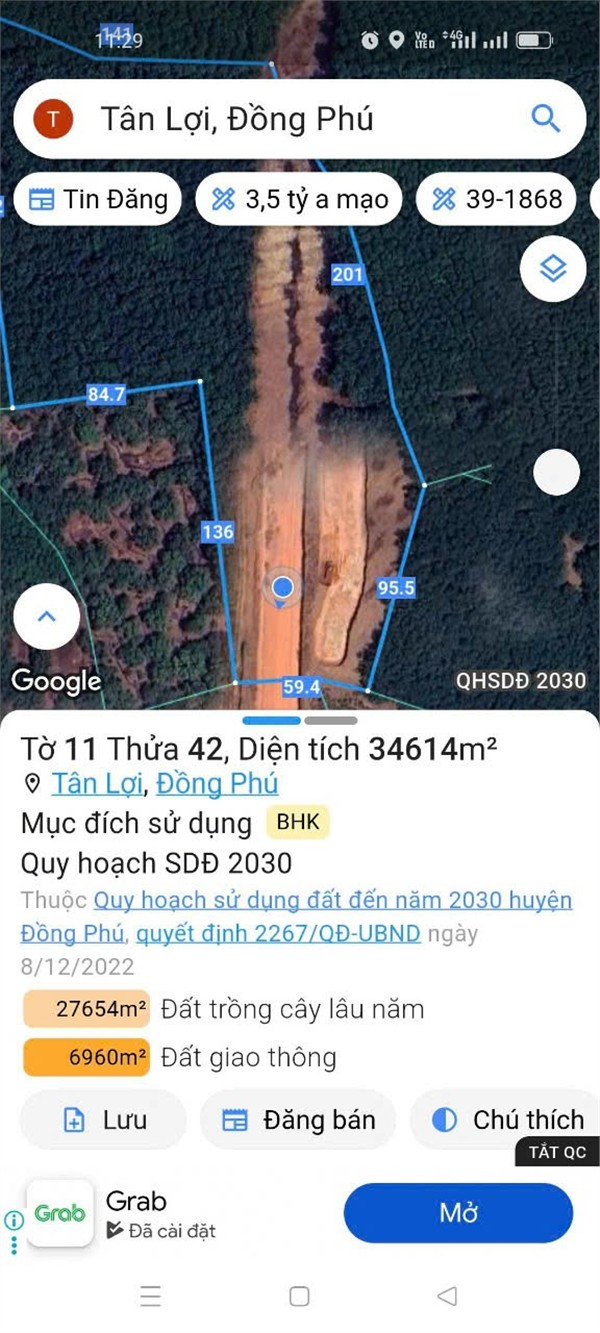 ĐẤT ĐẸP - GIÁ TỐT - Bán GẤP Lô Đất Tiềm Năng Tại Xã Tân Lợi ĐỒNG  Phú Bình Phước - Ảnh 3