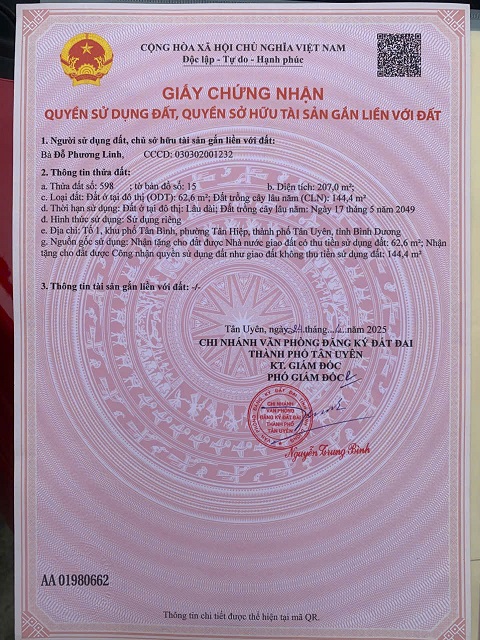 BÁN NHÀ CHÍNH CHỦ NGAY MẶT TIỀN ĐƯỜNG NGUYỄN KHUYẾN – TÂN UYÊN, BÌNH DƯƠNG - Ảnh chính