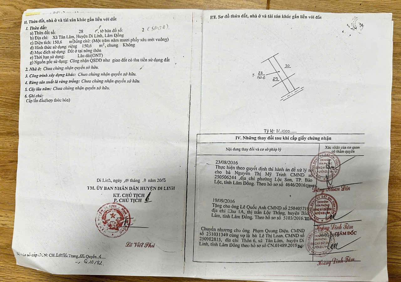 Chính chủ cần bán lô đất tại tân lâm , di linh , lâm đồng - Ảnh chính