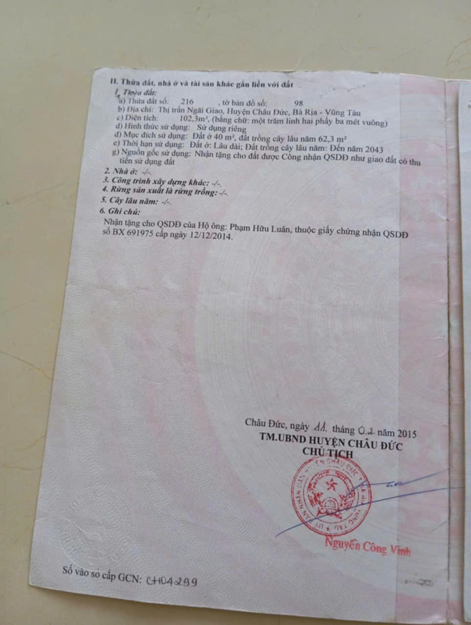 Chủ cần bán căn nhà mt nguyênc văn trổi xã Ngãi giao- hcm - Ảnh 4