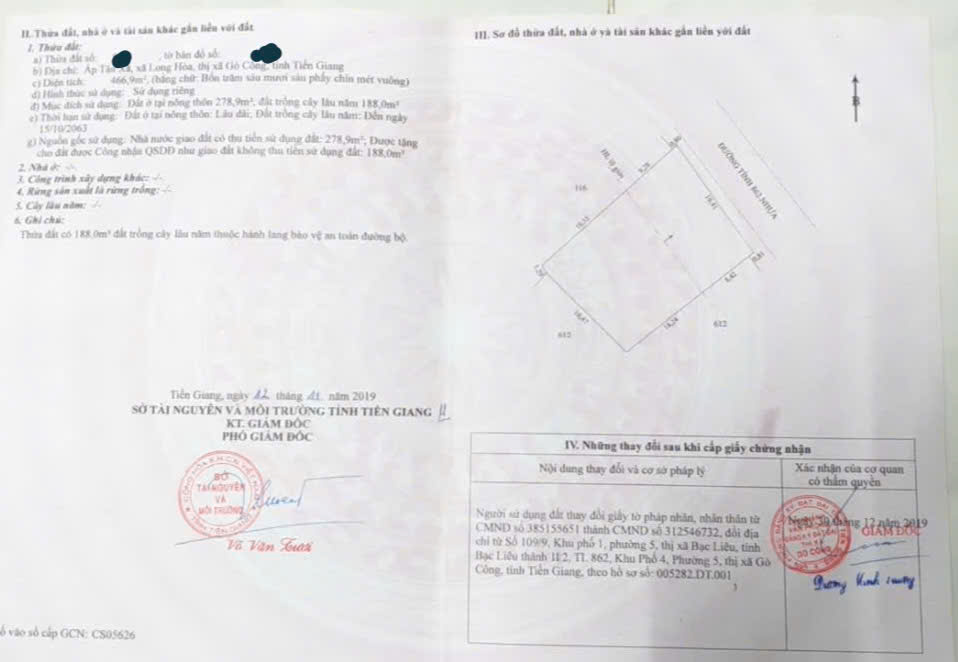 BÁN ĐẤT MẶT TIỀN ĐƯỜNG NHỰA CÓ VỊ TRÍ ĐẸP TẠI THỦ KHOA HUÂN - XÃ LONG HÒA - TX.GÒ CÔNG - TIỀN GIANG - Ảnh 2