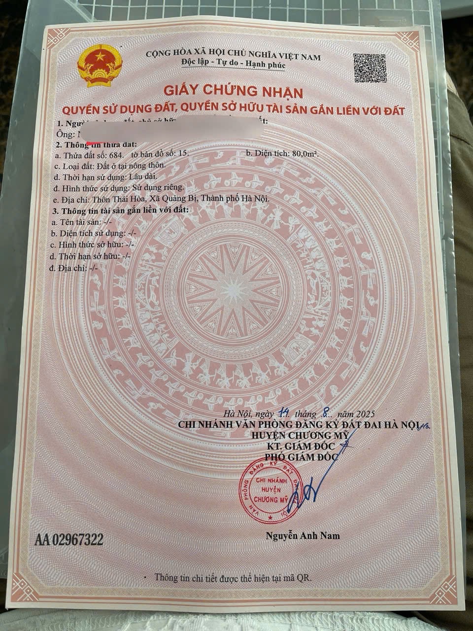 HÀNG FO CHÍNH CHỦ BÁN LÔ ĐẤT 80M TẠI HỢP ĐỒNG-CHƯƠNG MỸ-HÀ NỘI - Ảnh 4