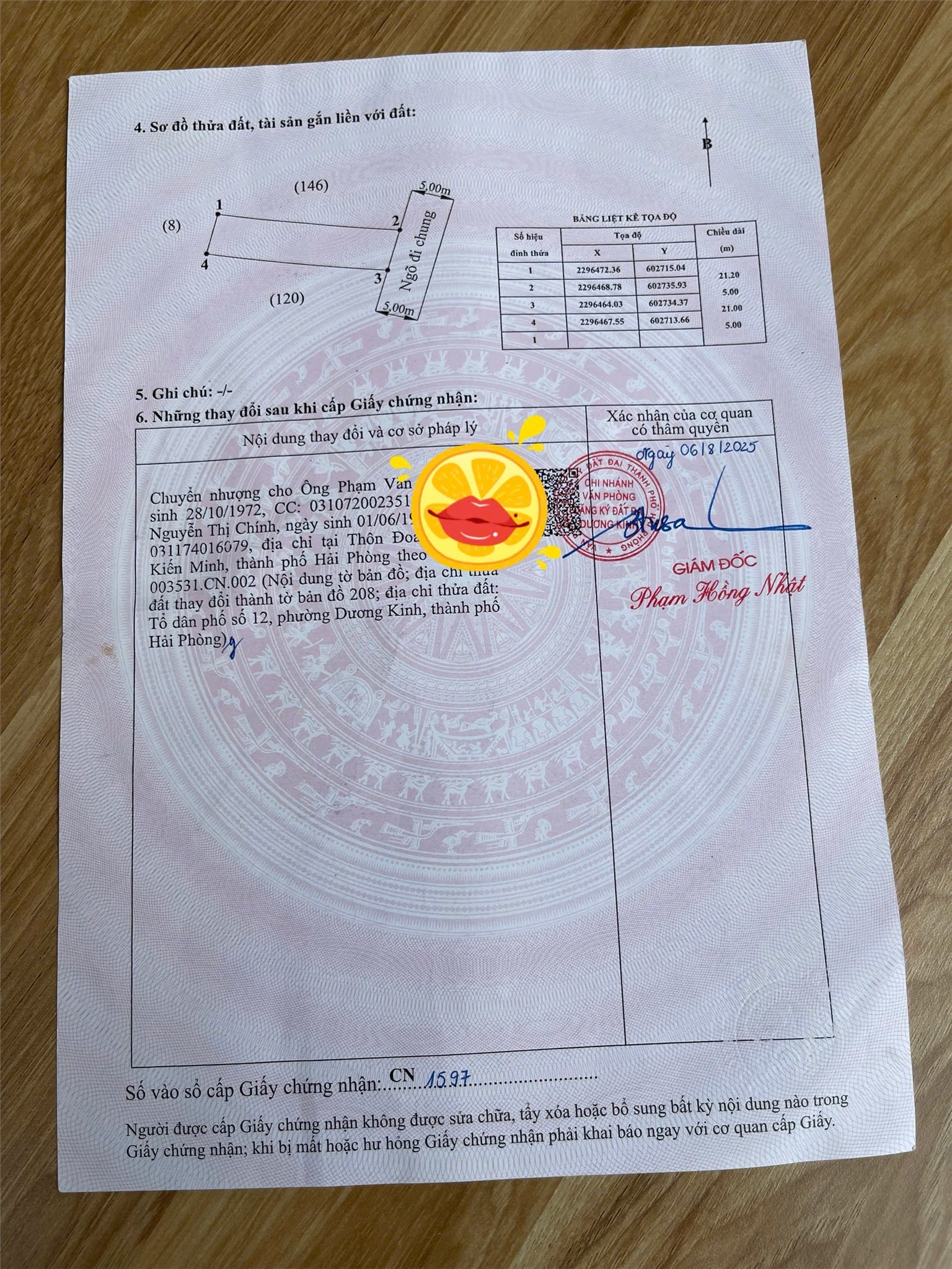 1.3xx tỷ 104m2 Hòa Nghĩa Dương Kinh Zalo 0567222555 - Ảnh 2