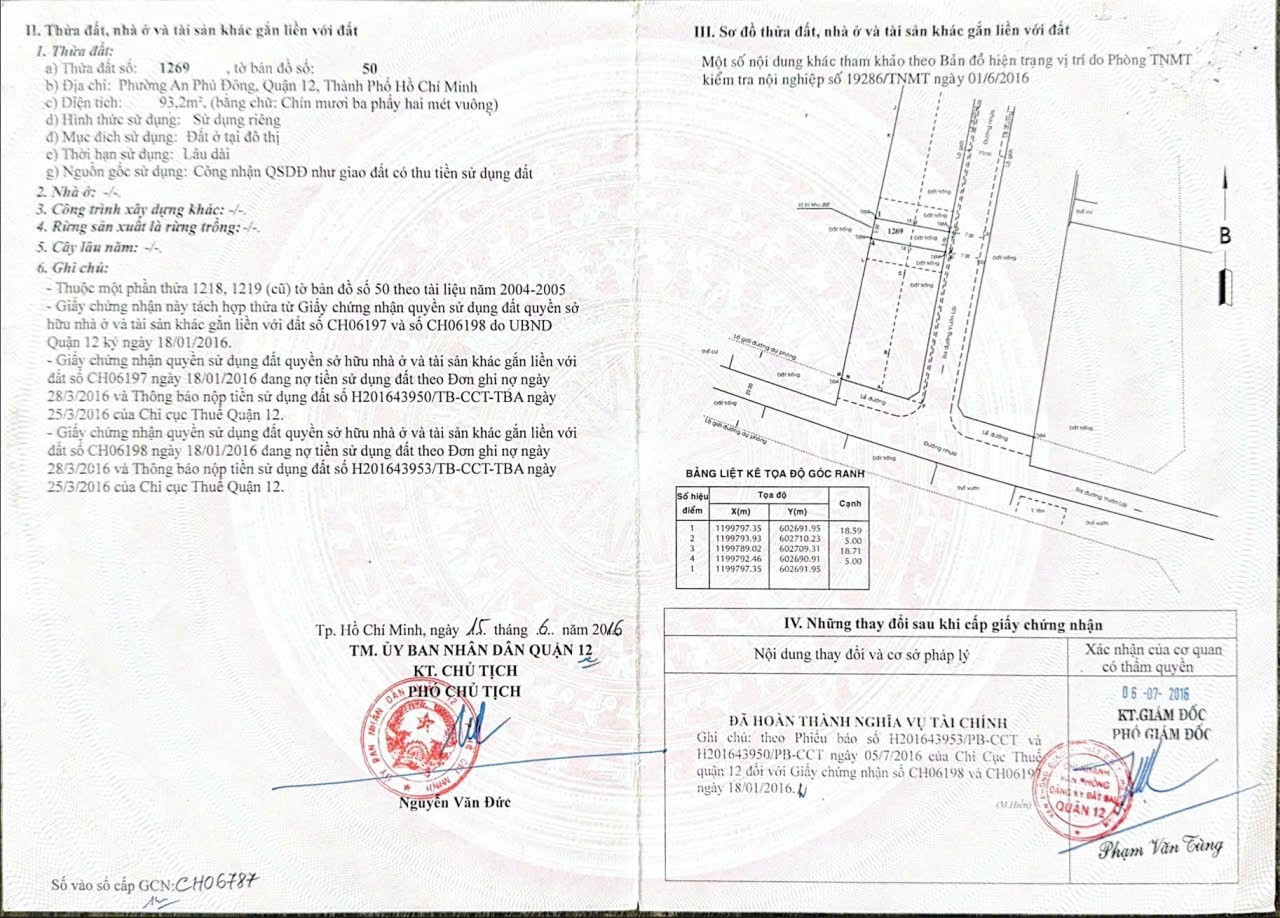 ĐẤT ĐẸP- GIÁ TỐT- Cần Bán Nhanh Lô Đất Mặt Tiền Đẹp Vị Trí Tại Quận 12, TP HCM - Ảnh 1