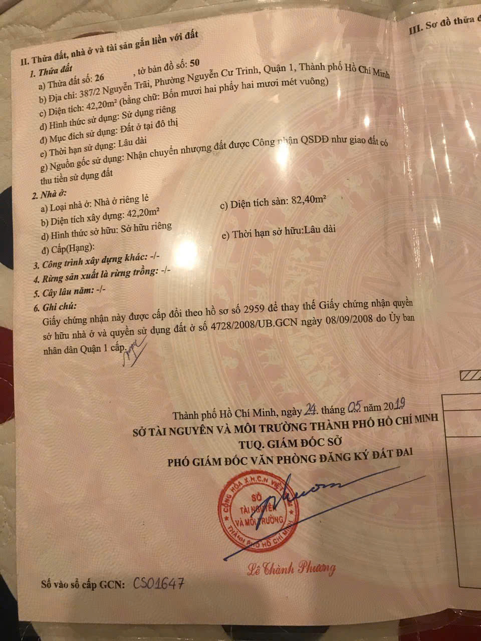Bán nhà 1 lầu 387/2 đường Nguyễn Trãi, P. Nguyễn Cư Trinh, Q1 - Ảnh 2
