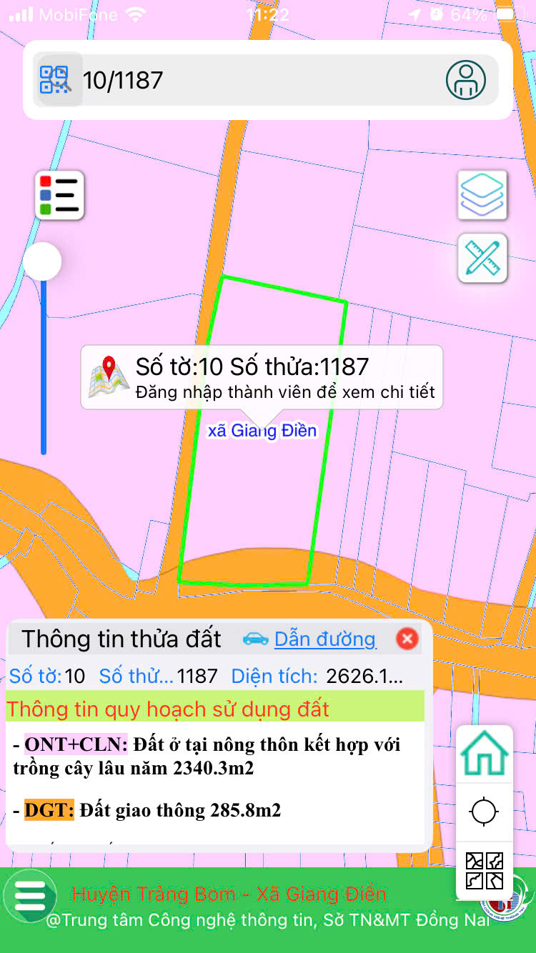 2,630m2 có 2 mặt tiền đường dái 113m, Thổ cư khủng 1,100m2, Vị trí đẹp, dân đông, gần khu du lịch, - Ảnh 1