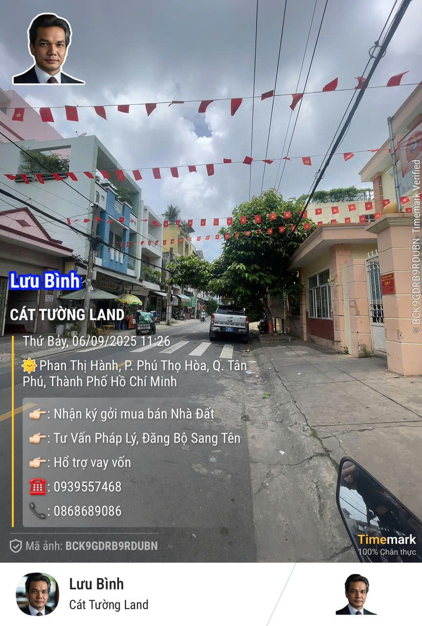 Bán nhà 4.5 Tấm – MT Phan Thị Hành, Phú Thọ Hòa, Tân Phú – chỉ 9.3 tỷ - Ảnh 1