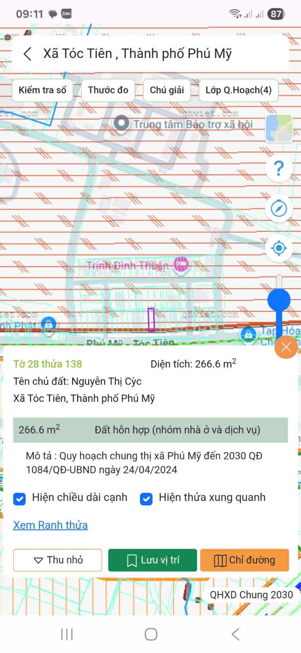 Chủ cần bán lô đất mt kinh doanh mt phú mỹ tóc tiên - Ảnh 1