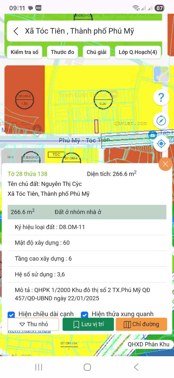 Chủ cần bán lô đất mt kinh doanh mt phú mỹ tóc tiên - Ảnh 2
